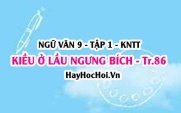 Soạn bài Thực hành đọc: Kiều ở lầu Ngưng Bích trang 85 Ngữ văn lớp 9 tập 1 Kết nối tri thức